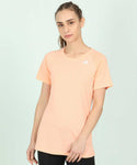 ADIDAS Solid Women Round Neck Pink T-Shirt