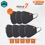 SUPERMASK W95 Reusable Outdoor Respirator – Pack Of 7 - Black